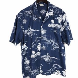 Royal Creations Blue Hawaiian Shirt Size XL